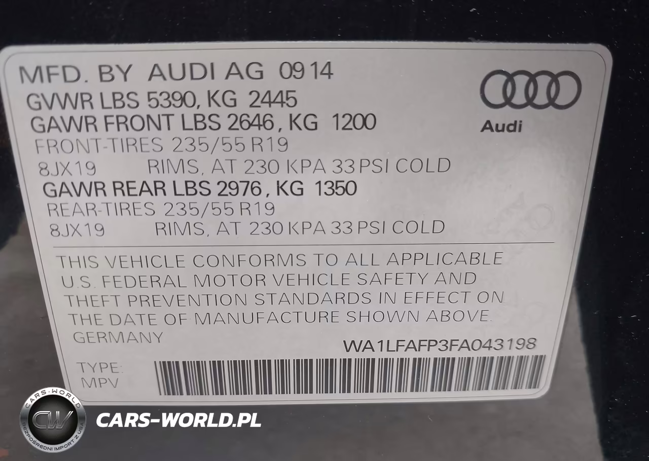 2015 Audi Q5 2.0T Premium VIN:WA1LFAFP3FA043198 - 9
