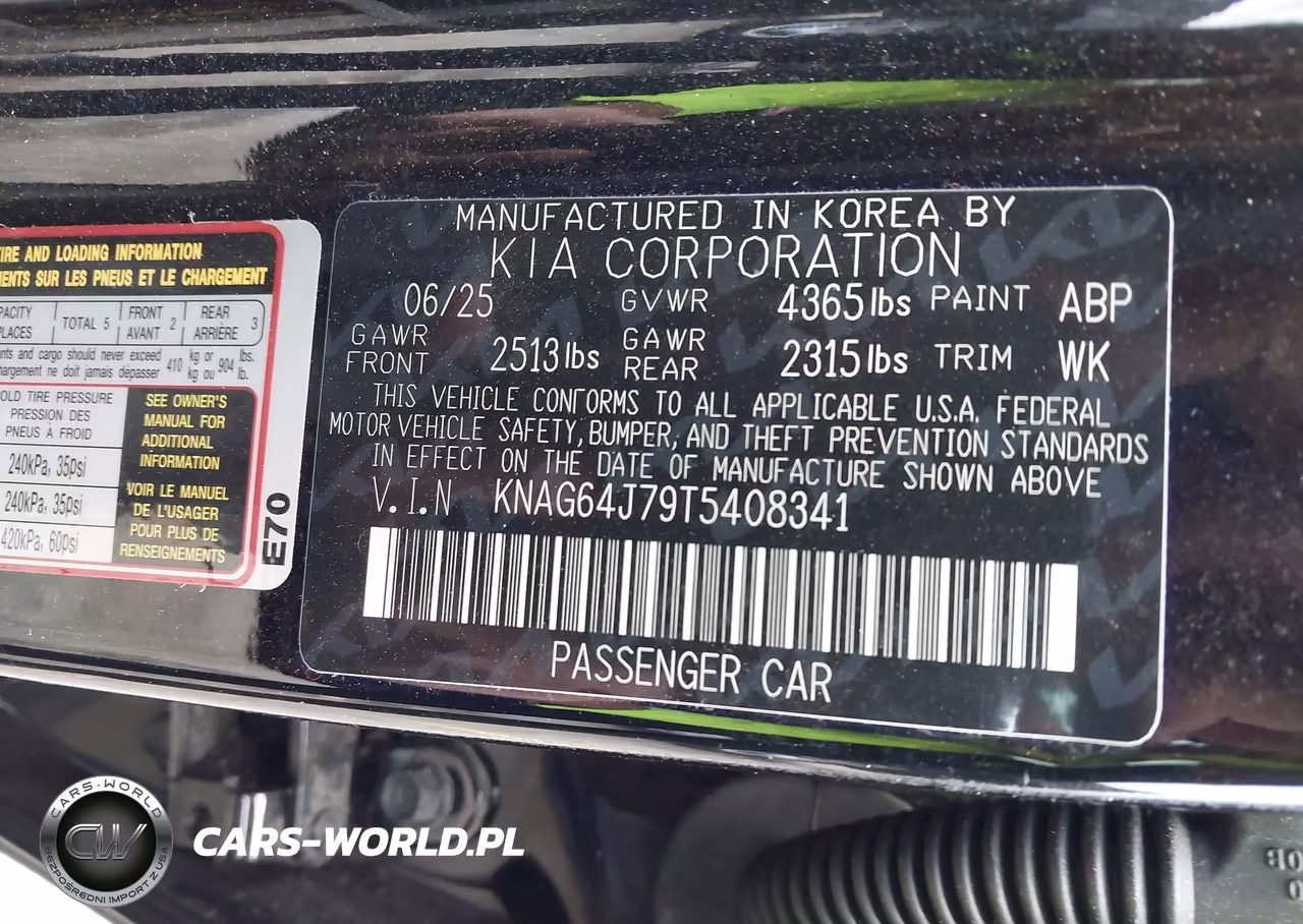 2026 Kia K5 Gt-Line Fwd VIN:KNAG64J79T5408341 - 9