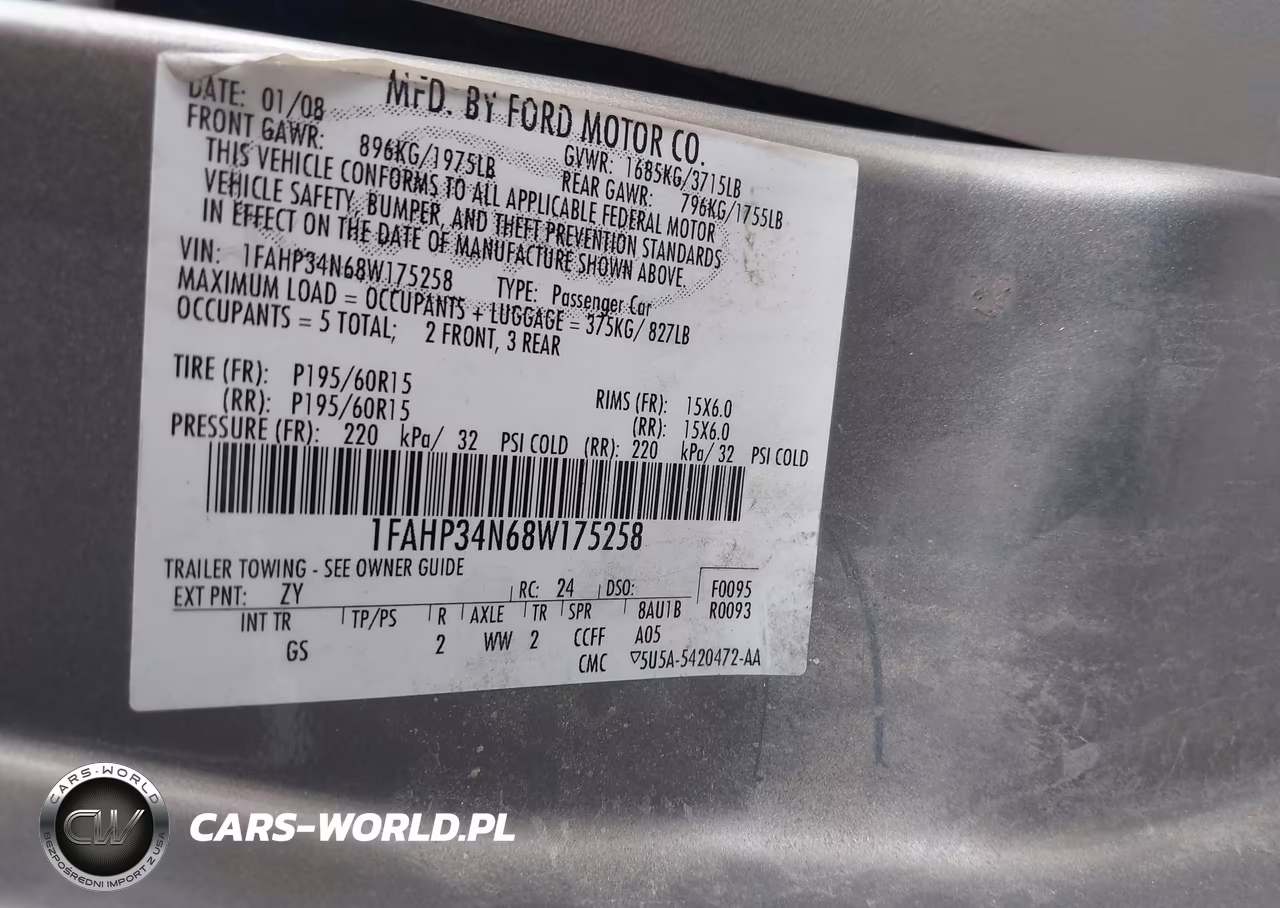 2008 Ford Focus S VIN:1FAHP34N68W175258 - 9