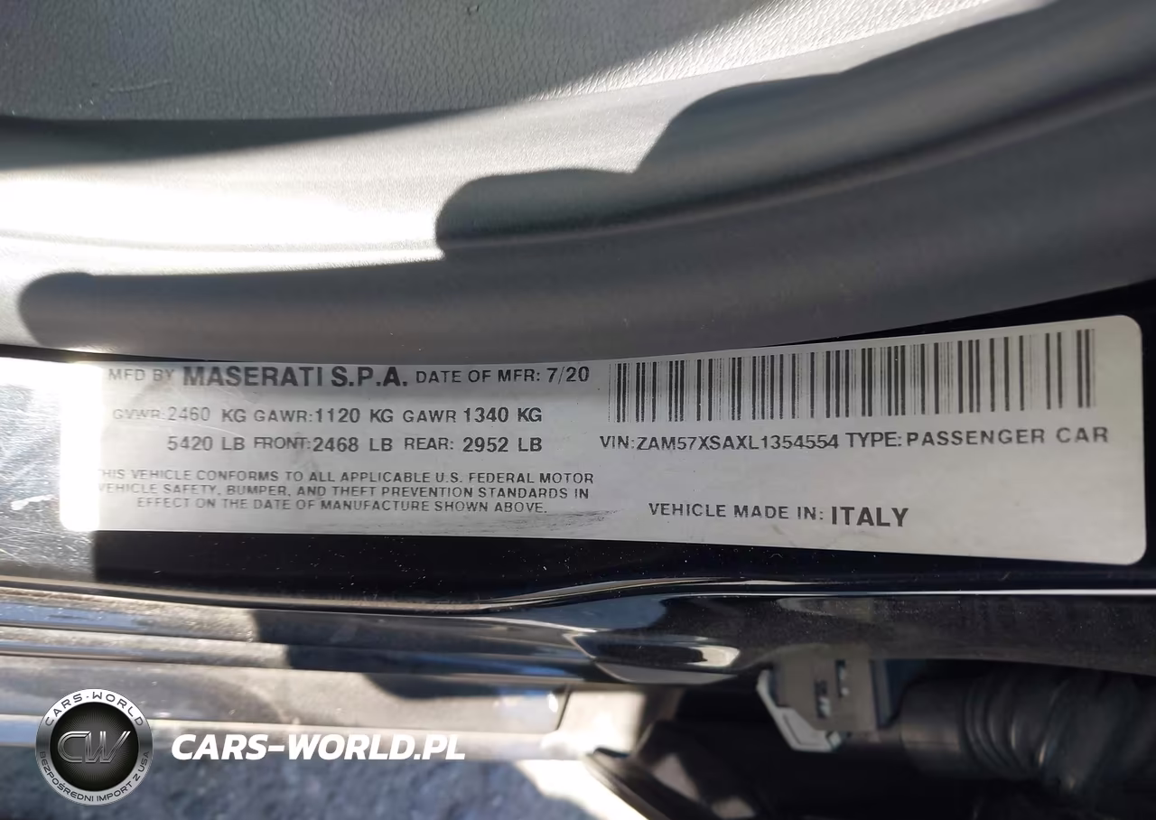 2020 Maserati Ghibli VIN:ZAM57XSAXL1354554 - 9