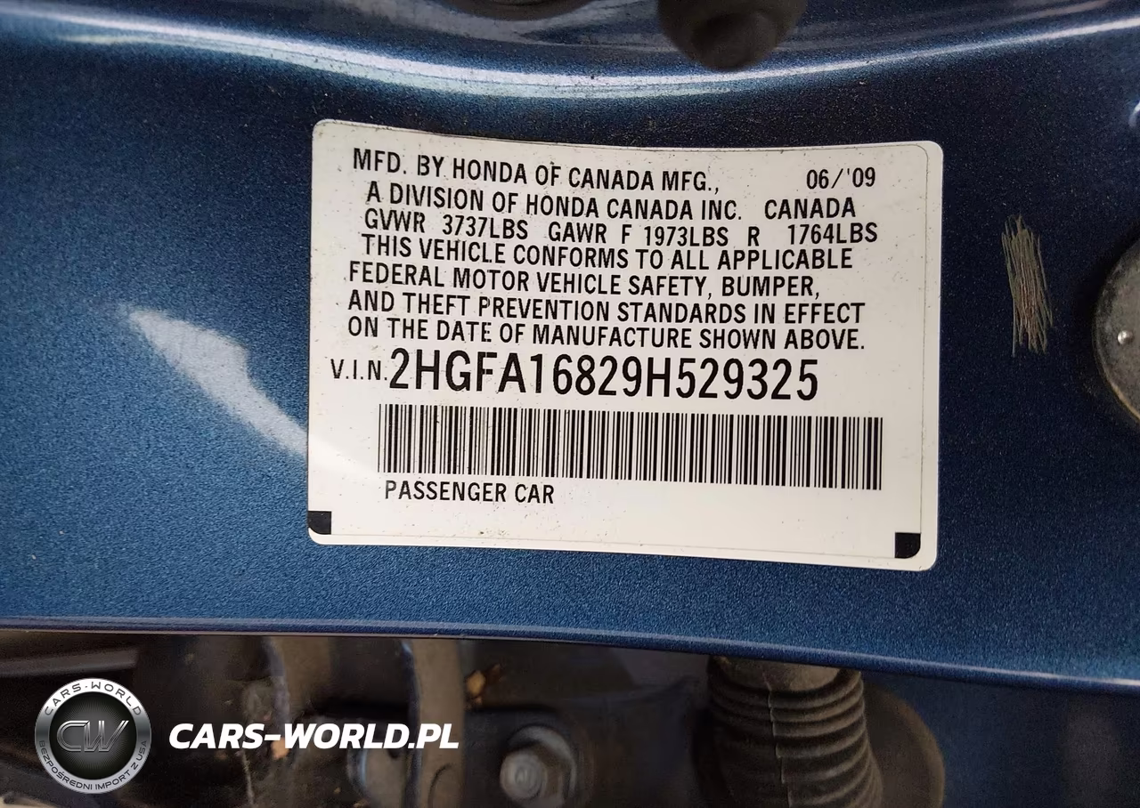 2009 Honda Civic Ex VIN:2HGFA16829H529325 - 9