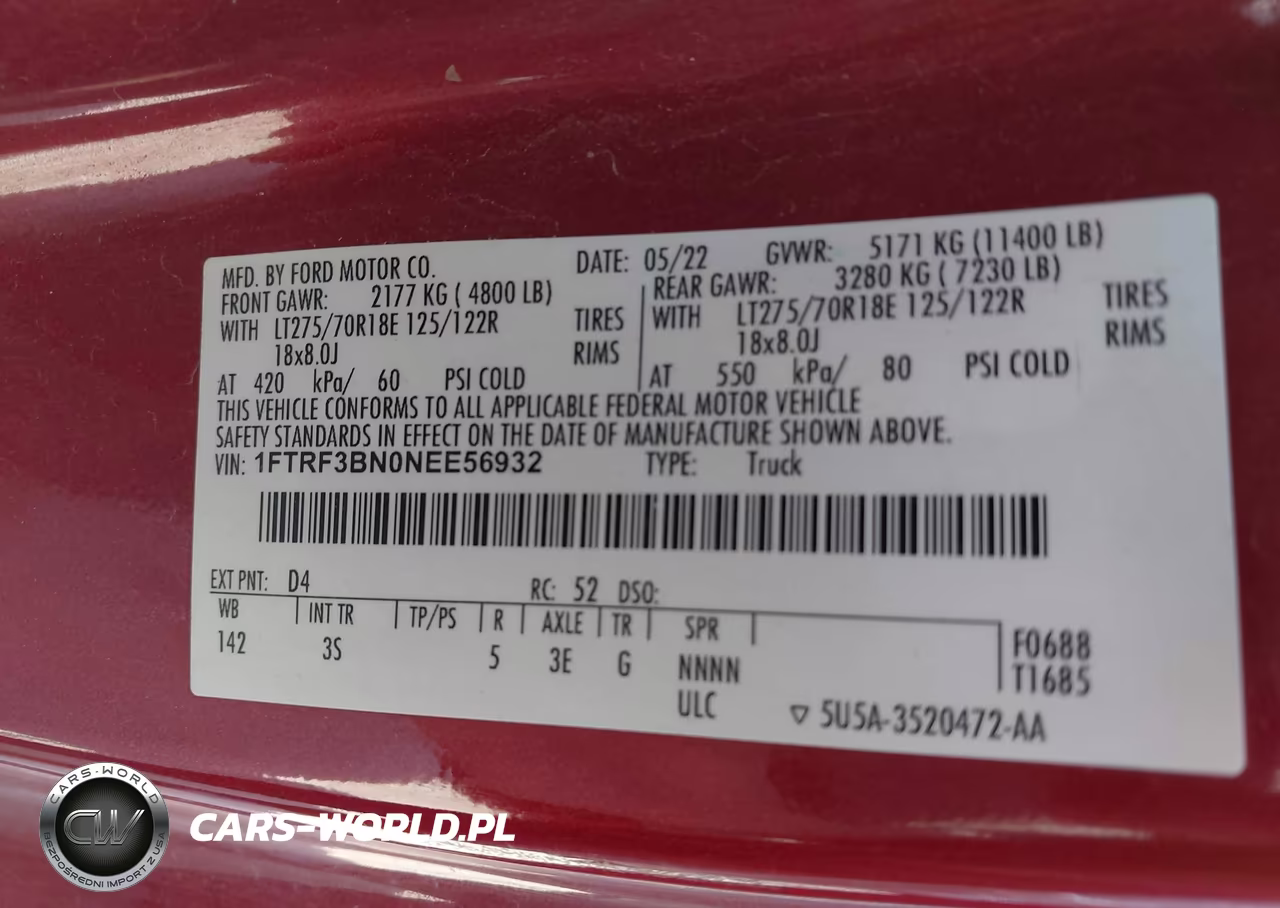 2022 Ford F-350 Xlt VIN:1FTRF3BN0NEE56932 - 9
