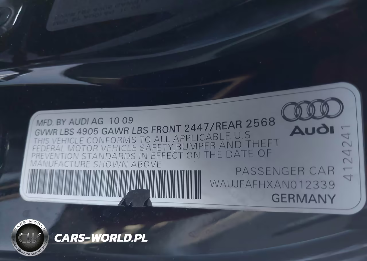 2010 Audi A5 2.0T Premium VIN:WAUJFAFHXAN012339 - 9
