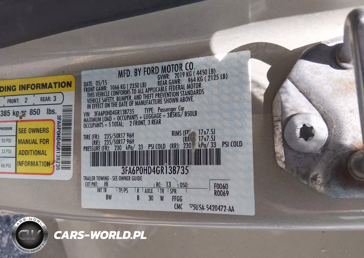 2016 Ford Fusion Se VIN:3FA6P0HD4GR138735 - 9