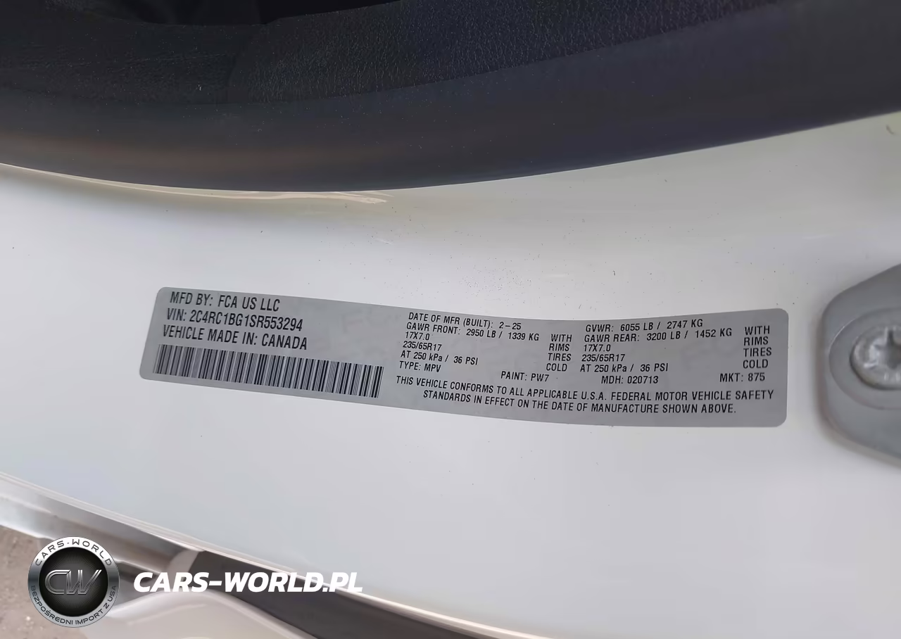 2025 Chrysler Pacifica Select VIN:2C4RC1BG1SR553294 - 9