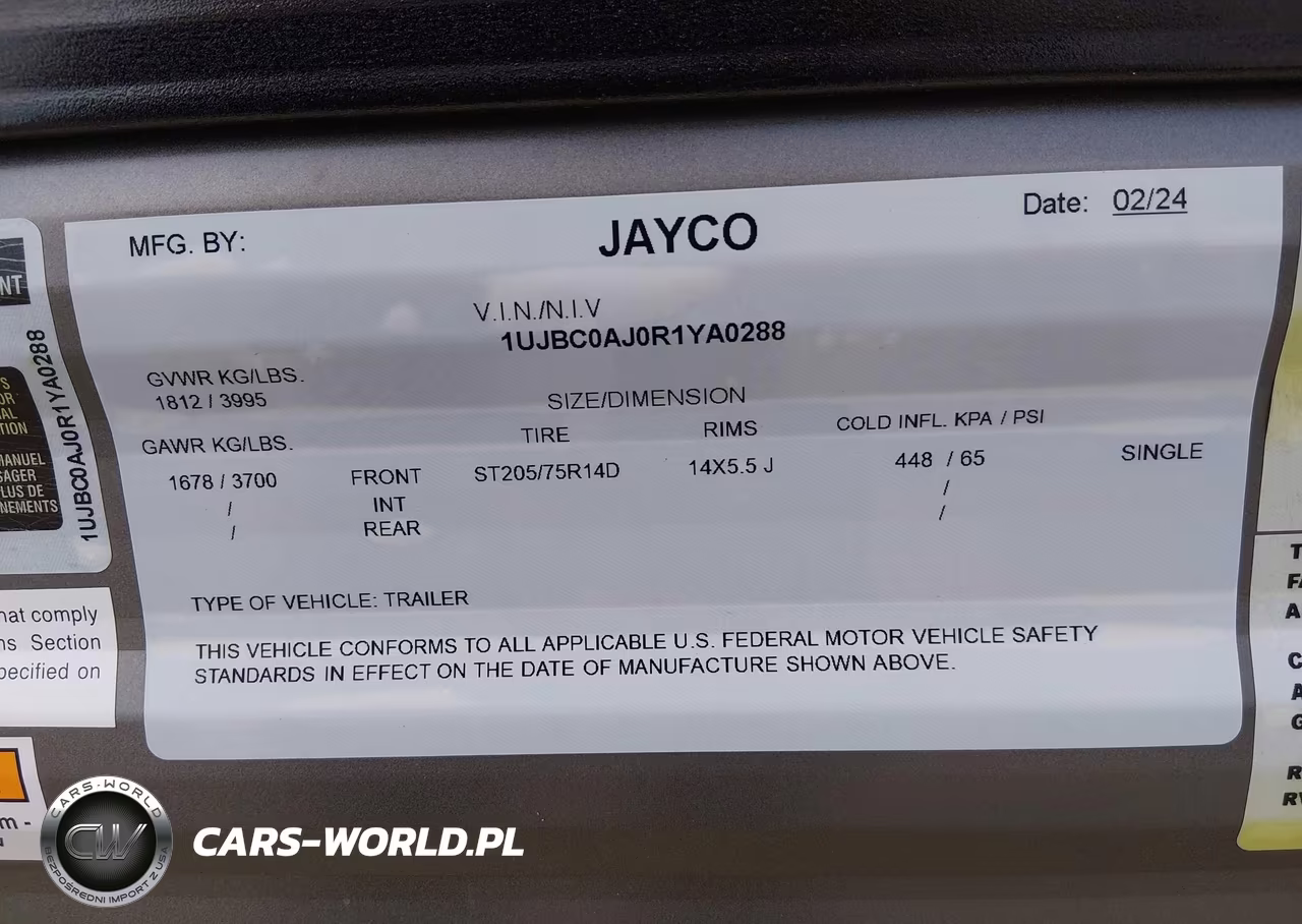 2024 Jayco Jayfl184Bh VIN:1UJBC0AJ0R1YA0288 - 9