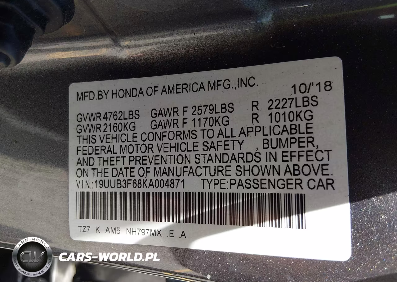 2019 Acura Tlx Tech A-Spec Pkgs VIN:19UUB3F68KA004871 - 9