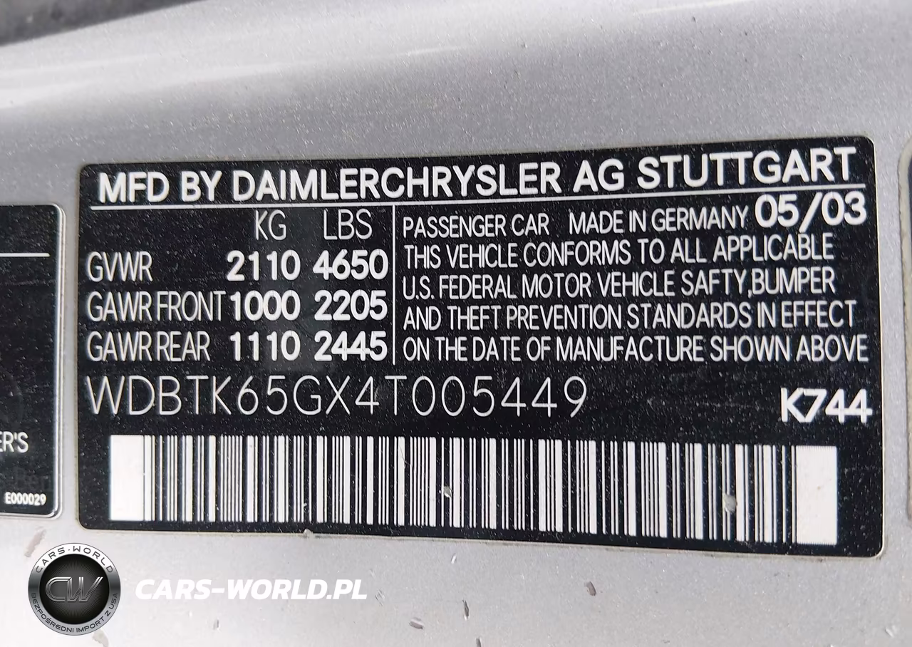 2004 Mercedes-Benz Clk 320 VIN:WDBTK65GX4T005449 - 9