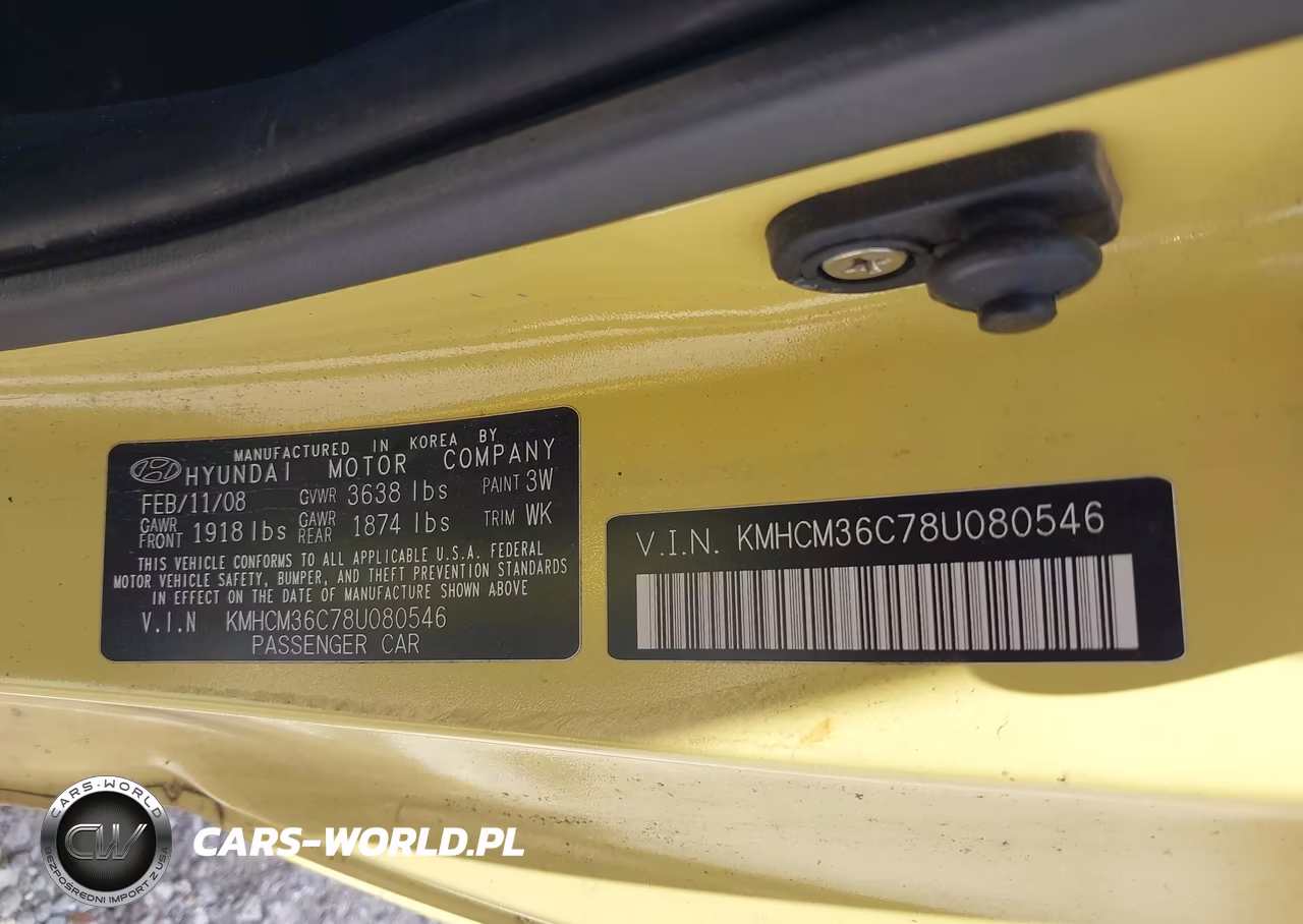 2008 Hyundai Accent Gs VIN:KMHCM36C78U080546 - 9