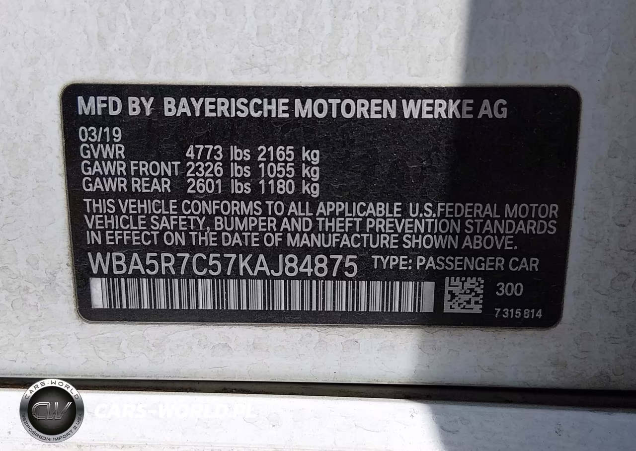 2019 BMW 330I xDrive VIN:WBA5R7C57KAJ84875 - 9