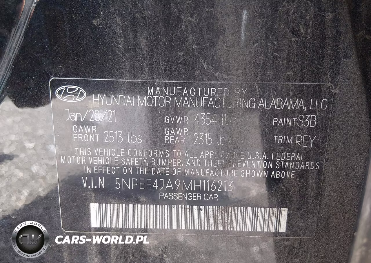 2021 Hyundai Sonata Sel VIN:5NPEF4JA9MH116213 - 9