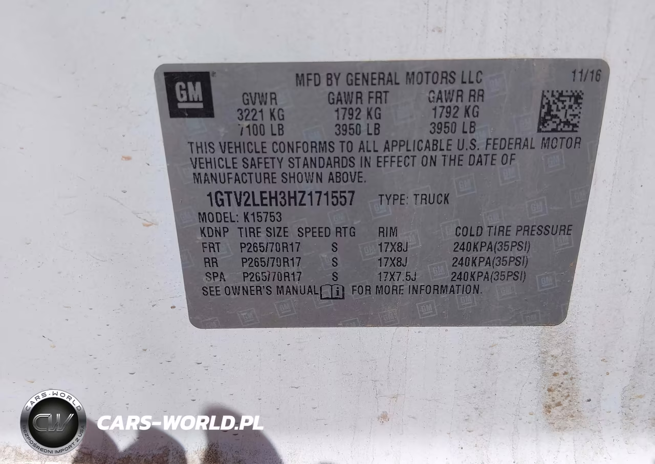 2017 GMC Sierra 1500 VIN:1GTV2LEH3HZ171557 - 8