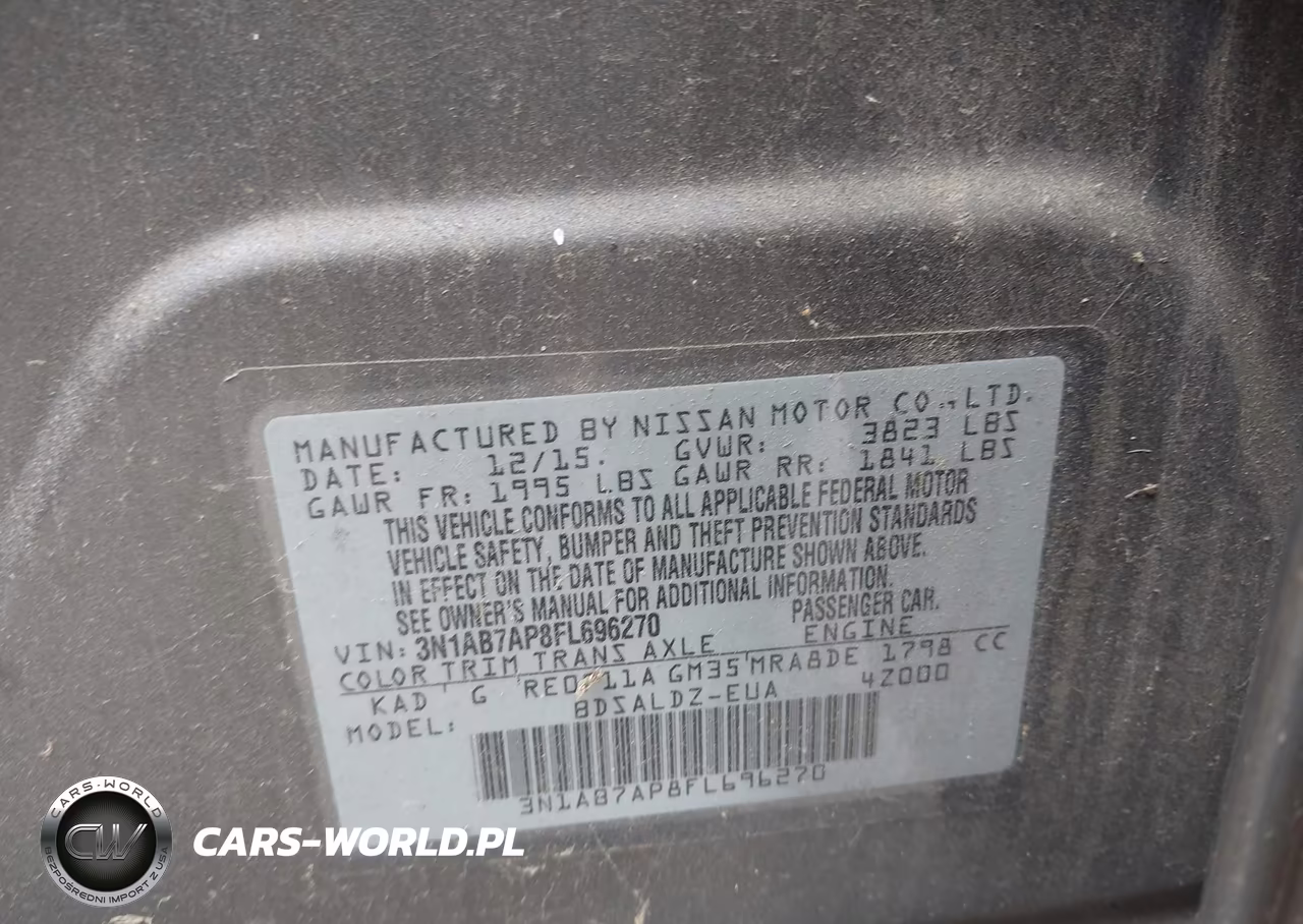 2015 Nissan Sentra Sv VIN:3N1AB7AP8FL696270 - 9