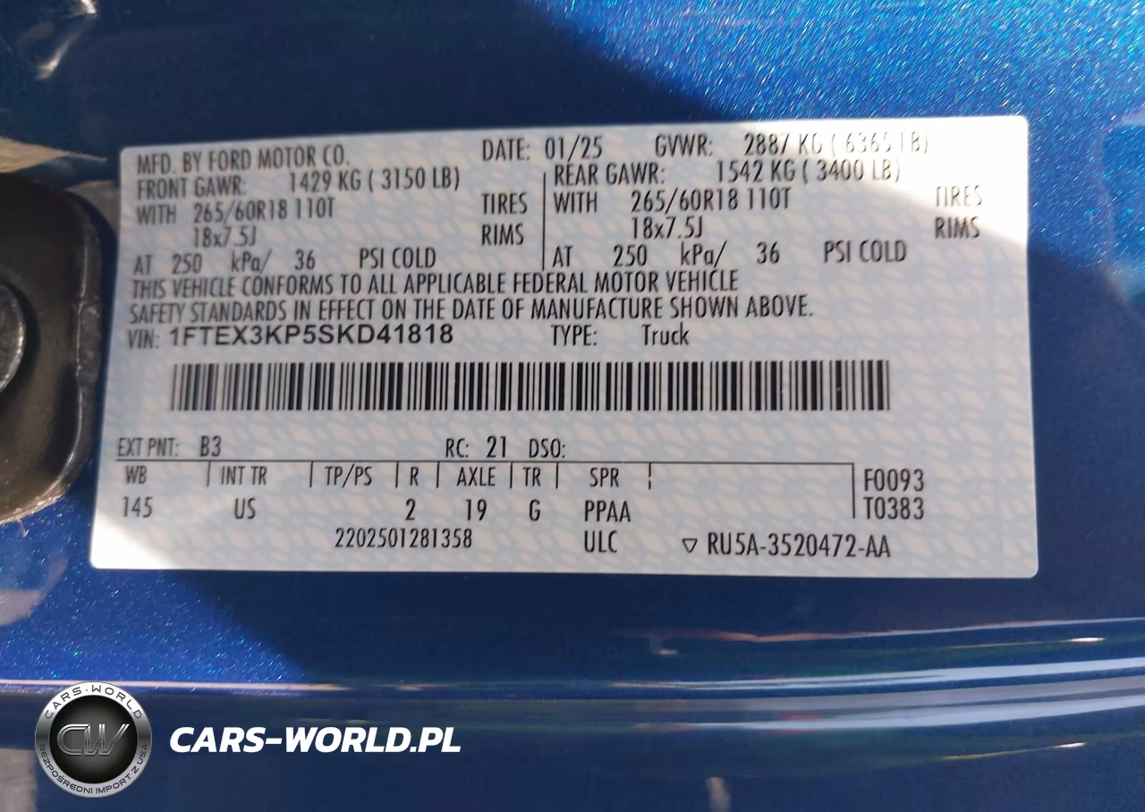2025 Ford F-150 Xlt VIN:1FTEX3KP5SKD41818 - 9