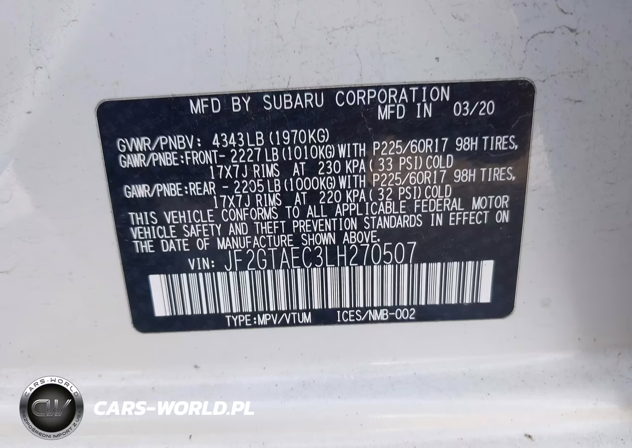 2020 Subaru Crosstrek Premium VIN:JF2GTAEC3LH270507 - 9