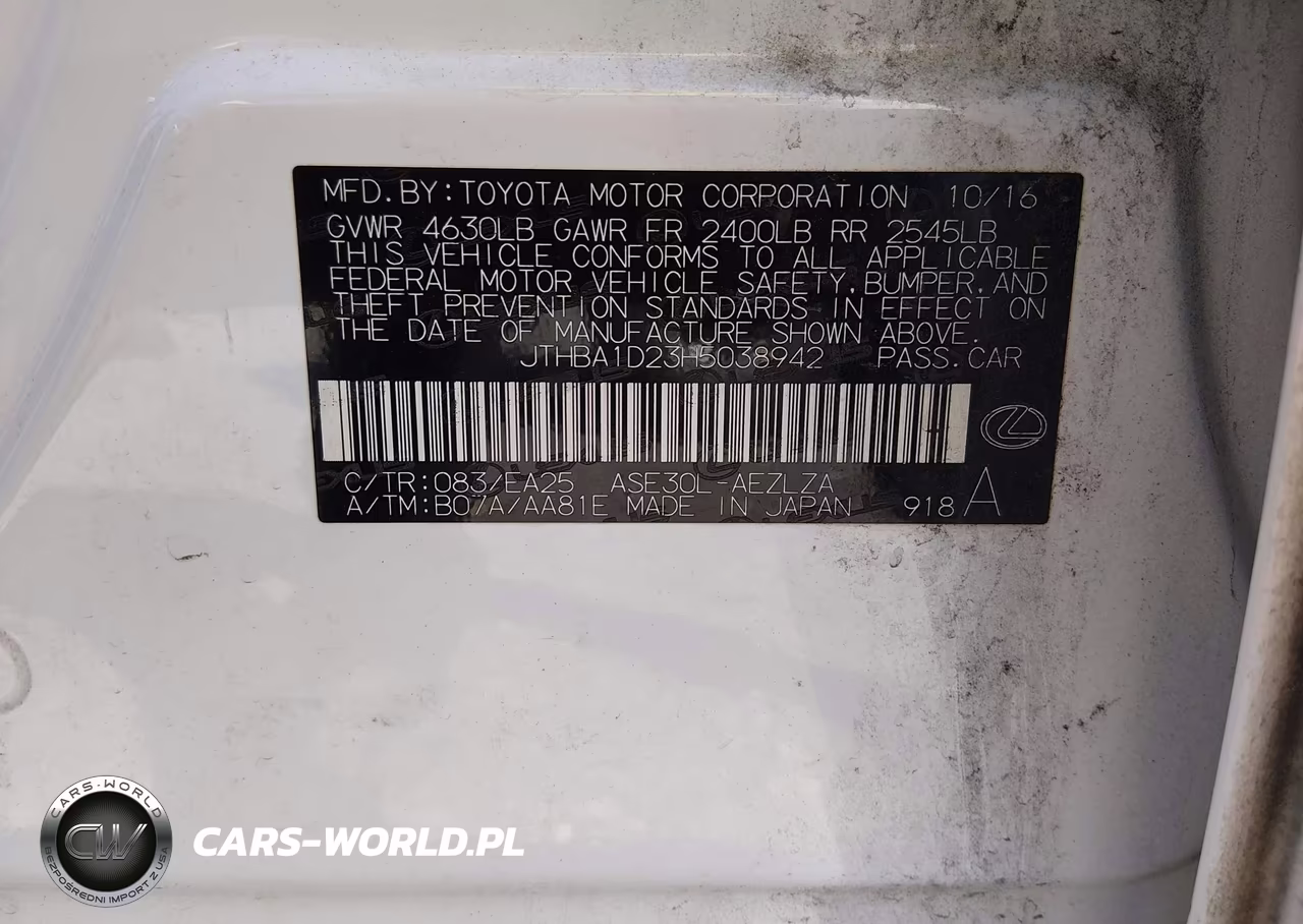 2017 Lexus Is 200T VIN:JTHBA1D23H5038942 - 9