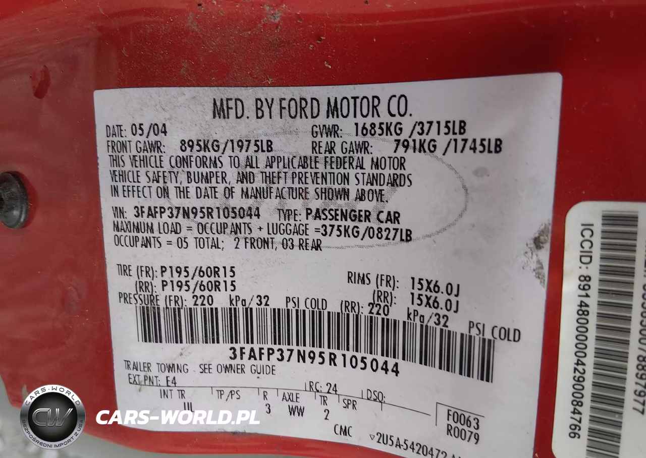 2005 Ford Focus Zx5 VIN:3FAFP37N95R105044 - 9