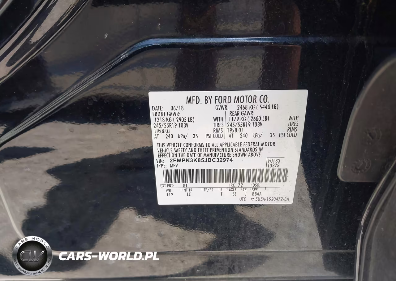 2018 Ford Edge Titanium VIN:2FMPK3K85JBC32974 - 9