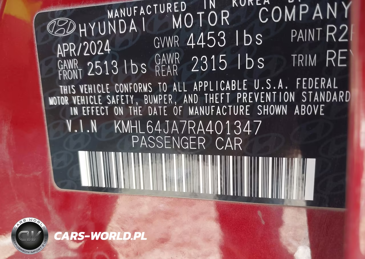 2024 Hyundai Sonata Sel VIN:KMHL64JA7RA401347 - 9