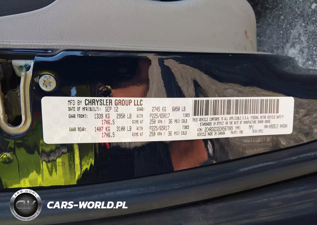 2013 Dodge Grand Caravan Sxt VIN:2C4RDGCG5DR567989 - 9