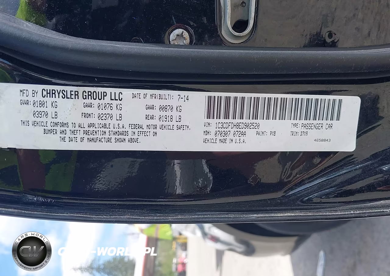 2014 Dodge Dart Aero VIN:1C3CDFDH8ED902520 - 9