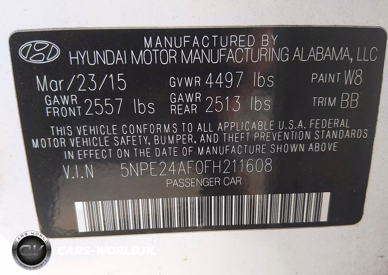 2015 Hyundai Sonata Se VIN:5NPE24AF0FH211608 - 9