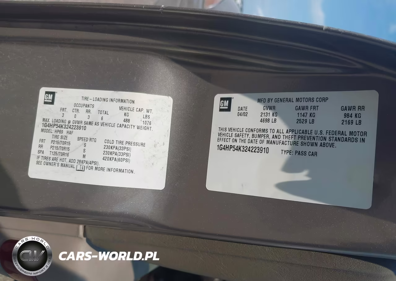 2002 Buick Lesabre Custom VIN:1G4HP54K324223910 - 9