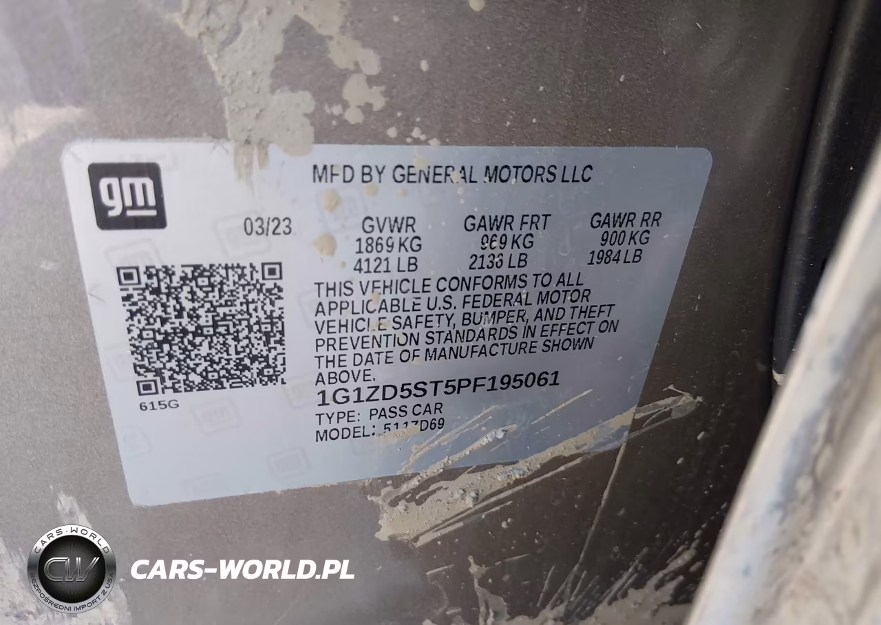 2023 Chevrolet Malibu Fwd 1Lt VIN:1G1ZD5ST5PF195061 - 9