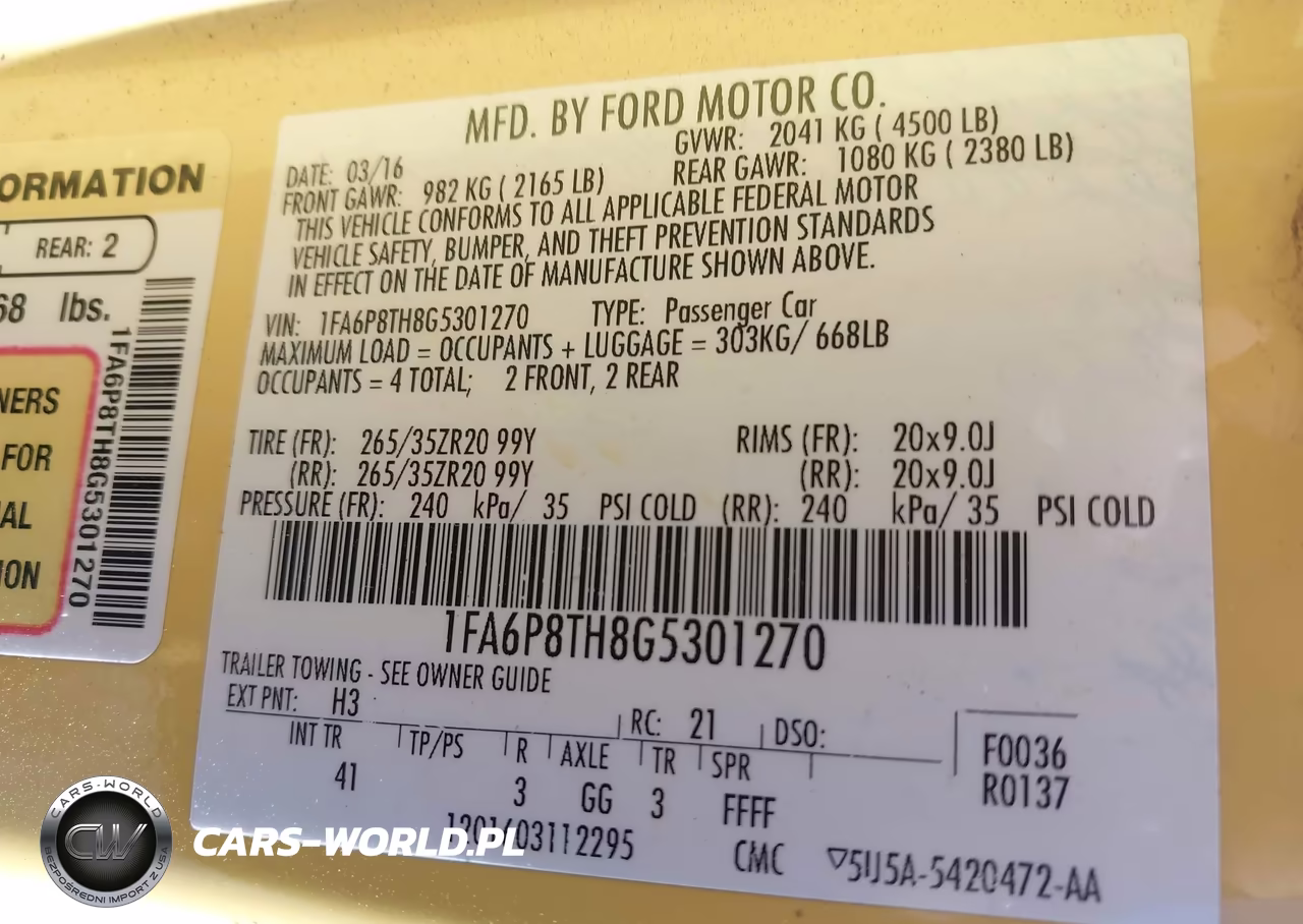 2016 Ford Mustang Ecoboost VIN:1FA6P8TH8G5301270 - 9