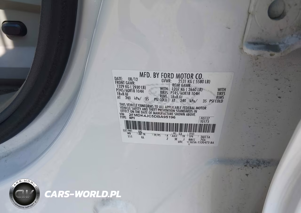 2013 Ford Edge Sel VIN:2FMDK4JC5DBA95196 - 9