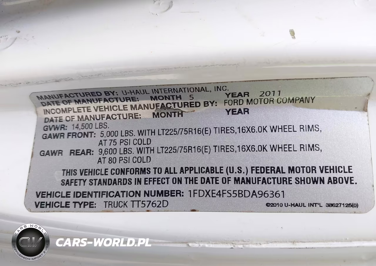 2011 Ford Econoline Commercial Cutaway VIN:1FDXE4FS5BDA96361 - 9