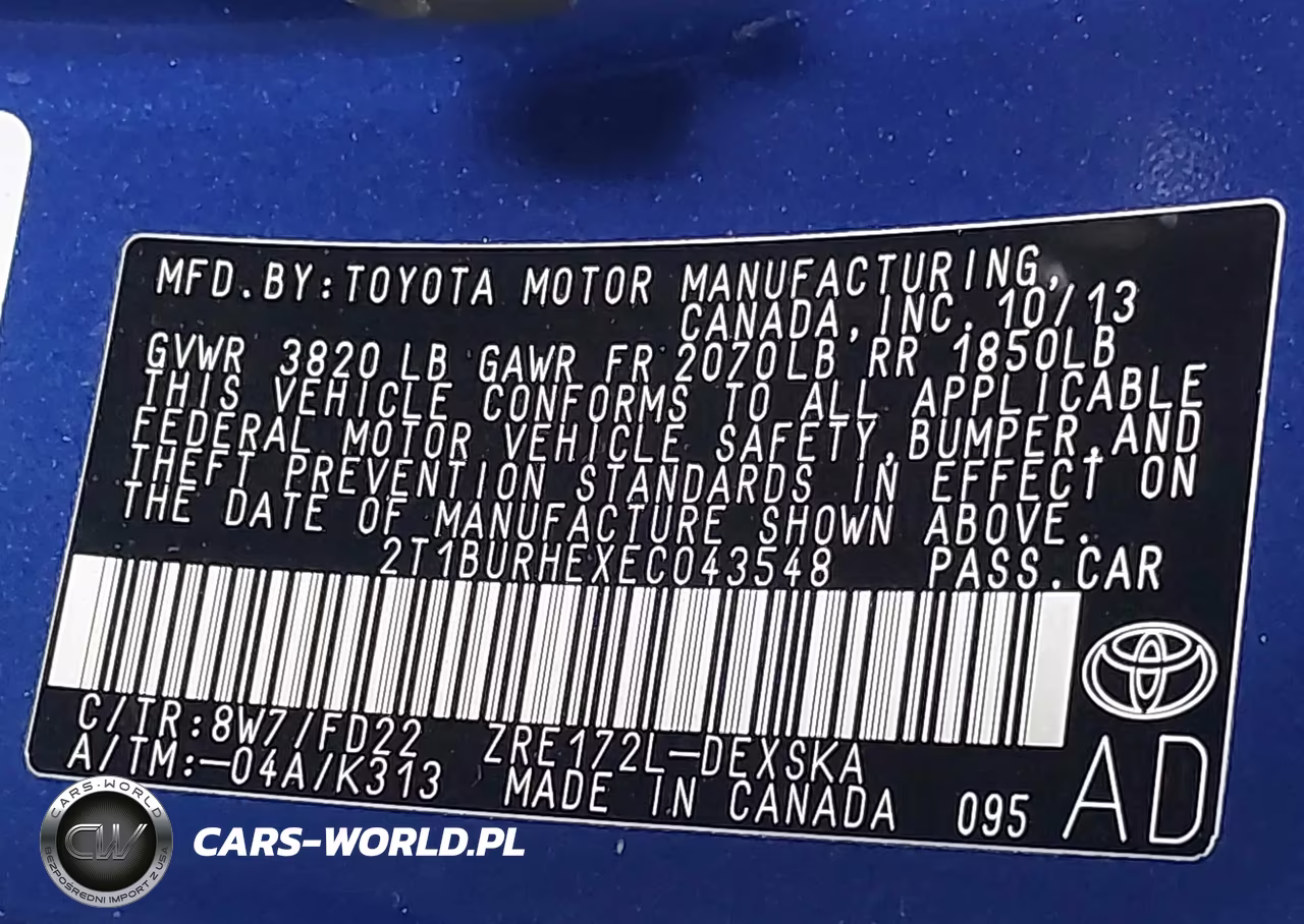 2014 Toyota Corolla S Plus VIN:2T1BURHEXEC043548 - 9