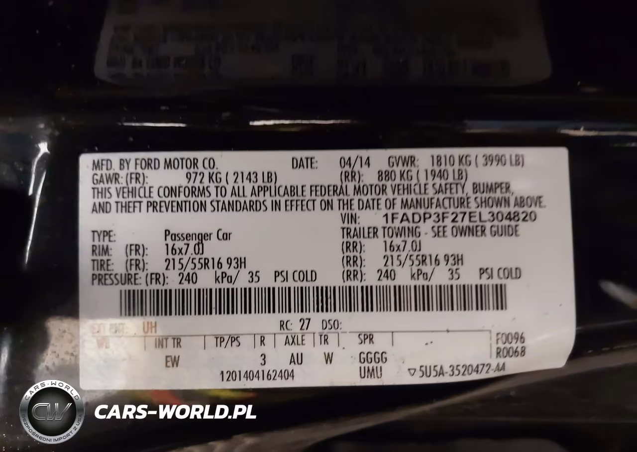 2014 Ford Focus Se VIN:1FADP3F27EL304820 - 9