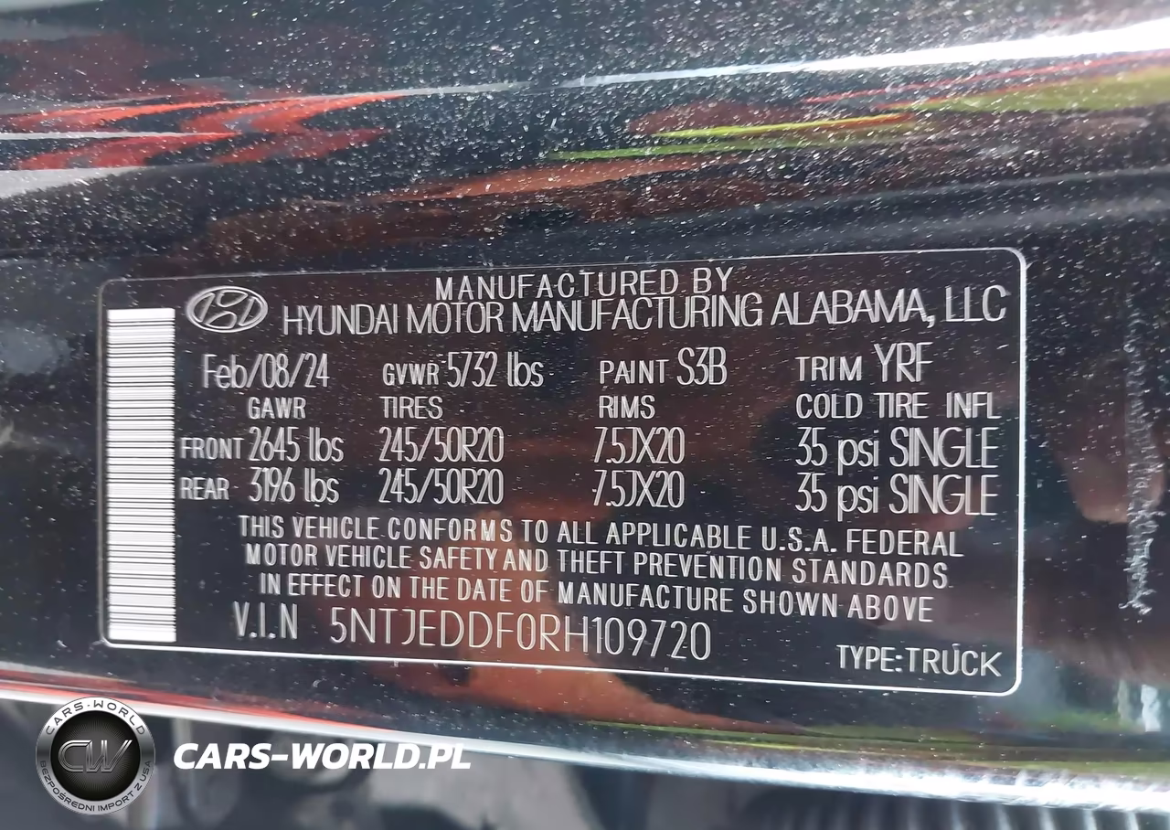 2024 Hyundai Santa Cruz Limited VIN:5NTJEDDF0RH109720 - 9