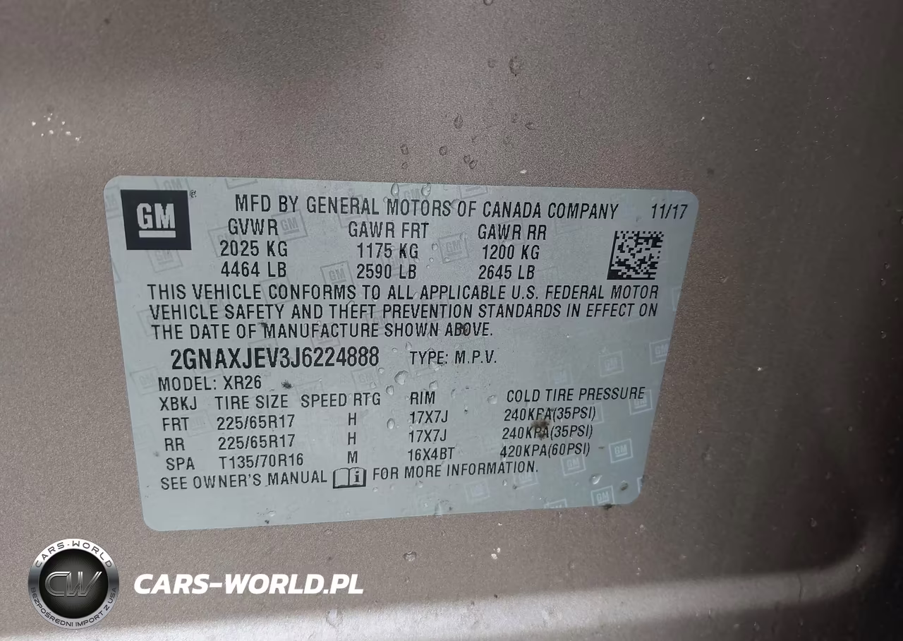 2018 Chevrolet Equinox Lt VIN:2GNAXJEV3J6224888 - 9