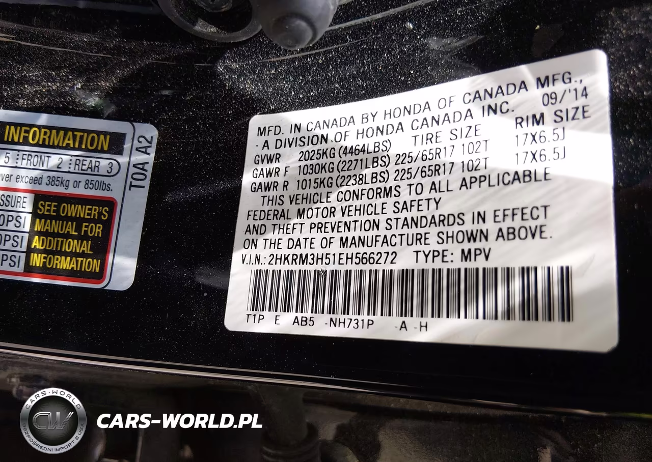 2014 Honda Cr-V Ex VIN:2HKRM3H51EH566272 - 9