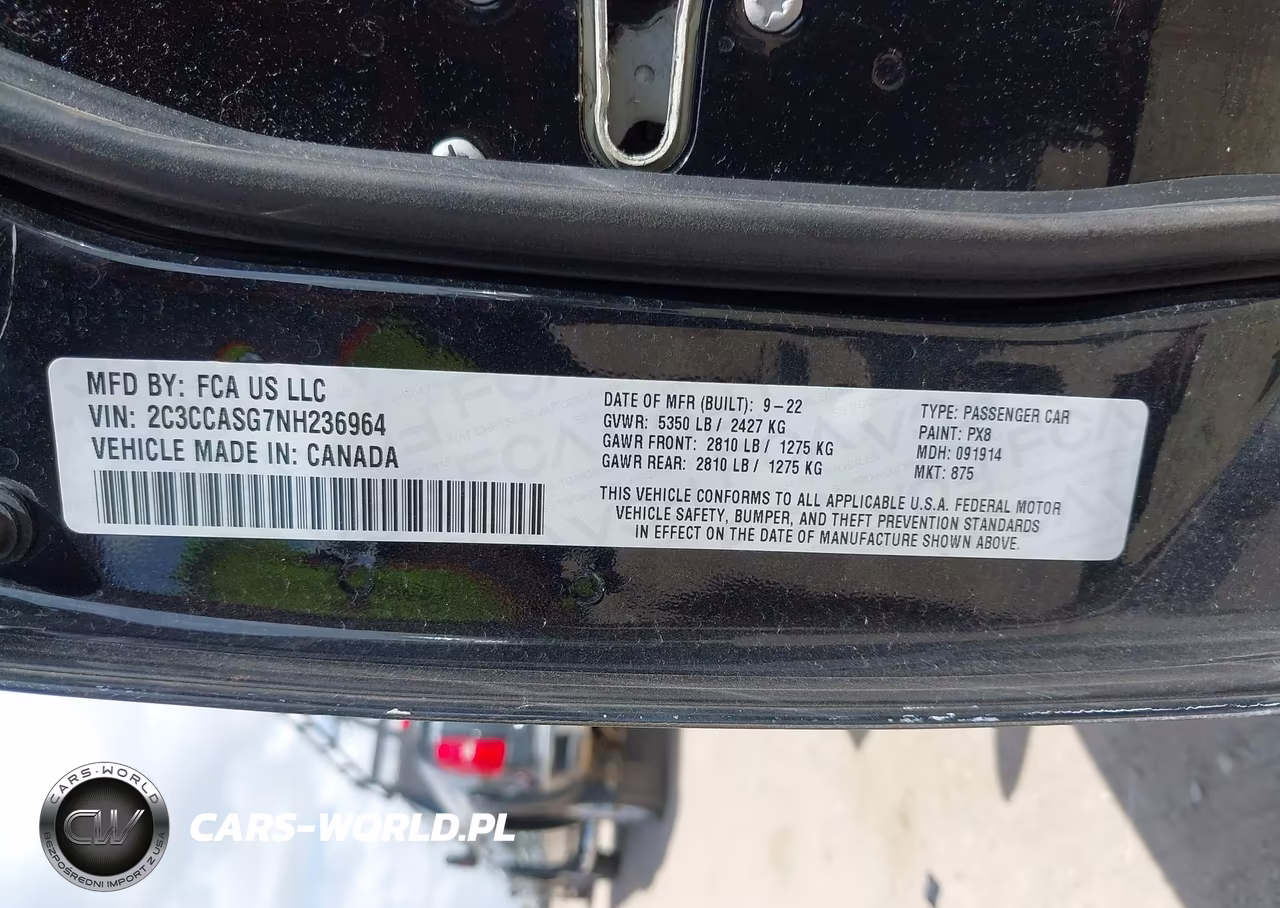 2022 Chrysler 300 Touring L Awd VIN:2C3CCASG7NH236964 - 9