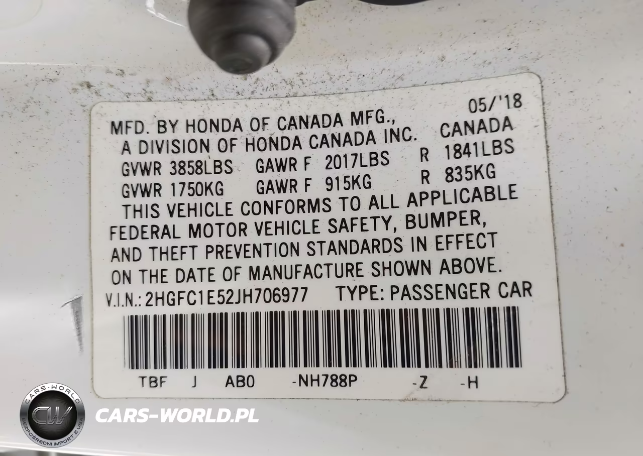 2018 Honda Civic Si VIN:2HGFC1E52JH706977 - 9