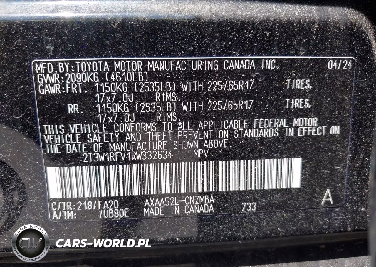 2024 Toyota Rav4 Xle VIN:2T3W1RFV1RW332634 - 9