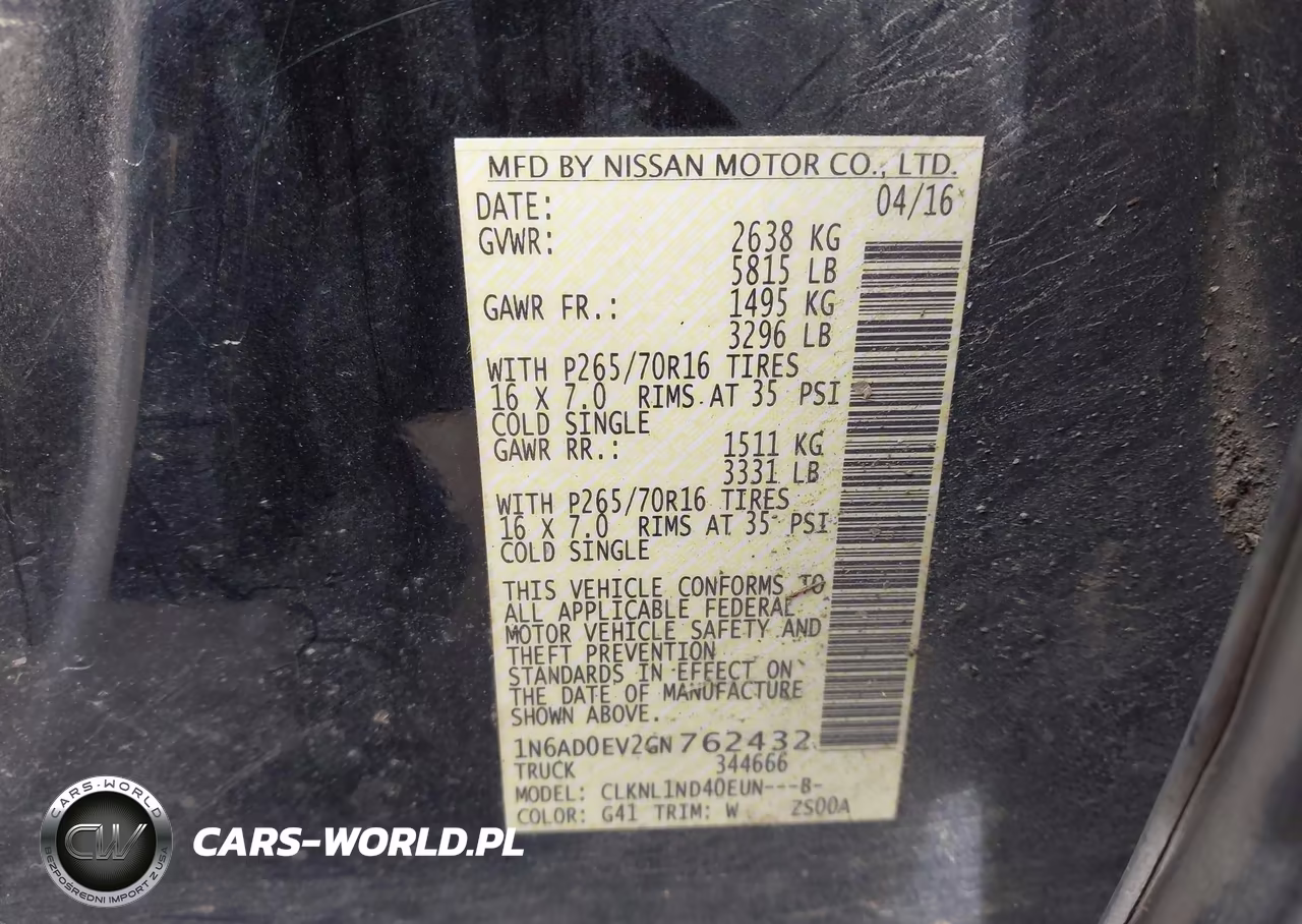 2016 Nissan Frontier S VIN:1N6AD0EV2GN762432 - 9