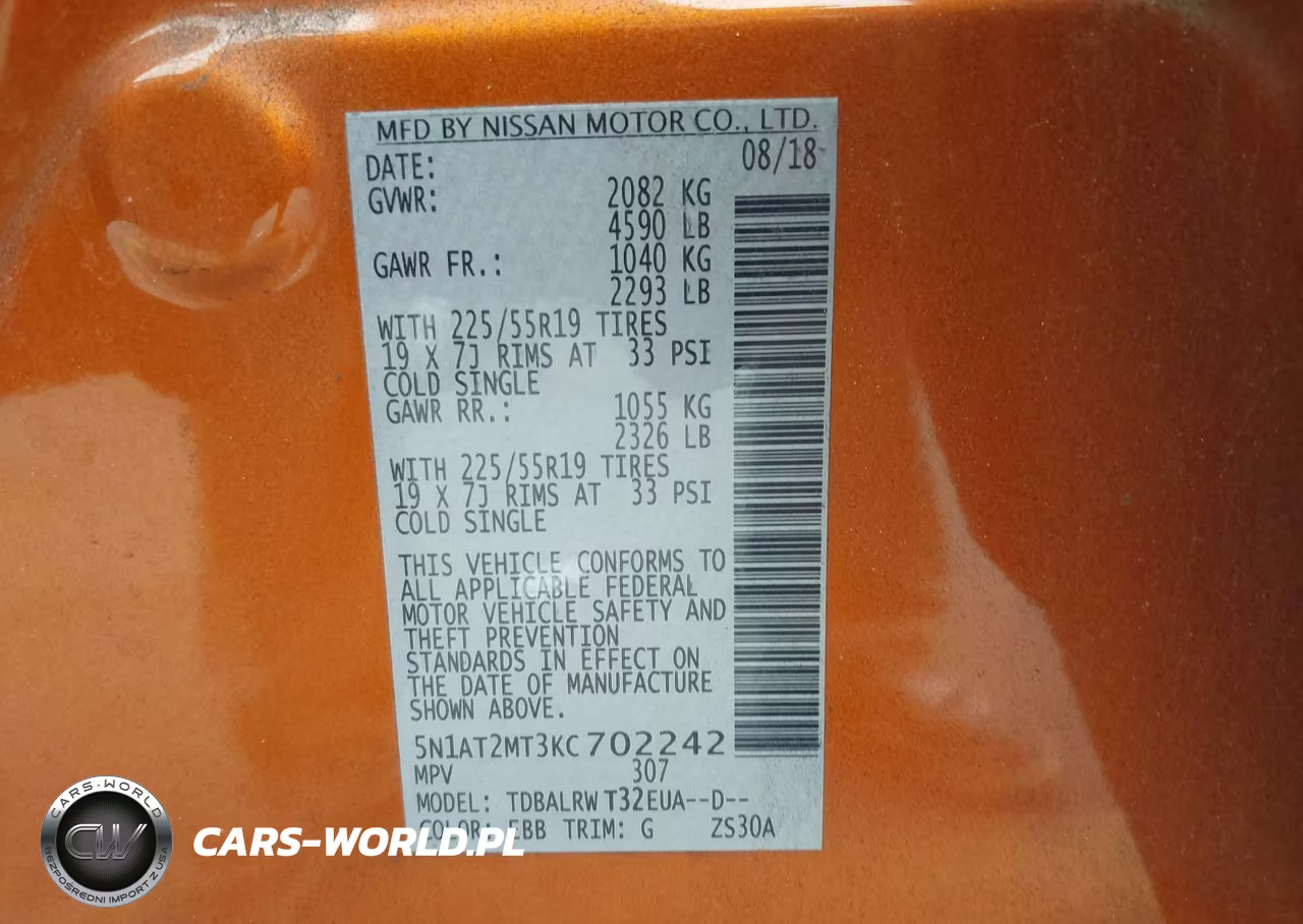 2019 Nissan Rogue Sl VIN:5N1AT2MT3KC702242 - 9