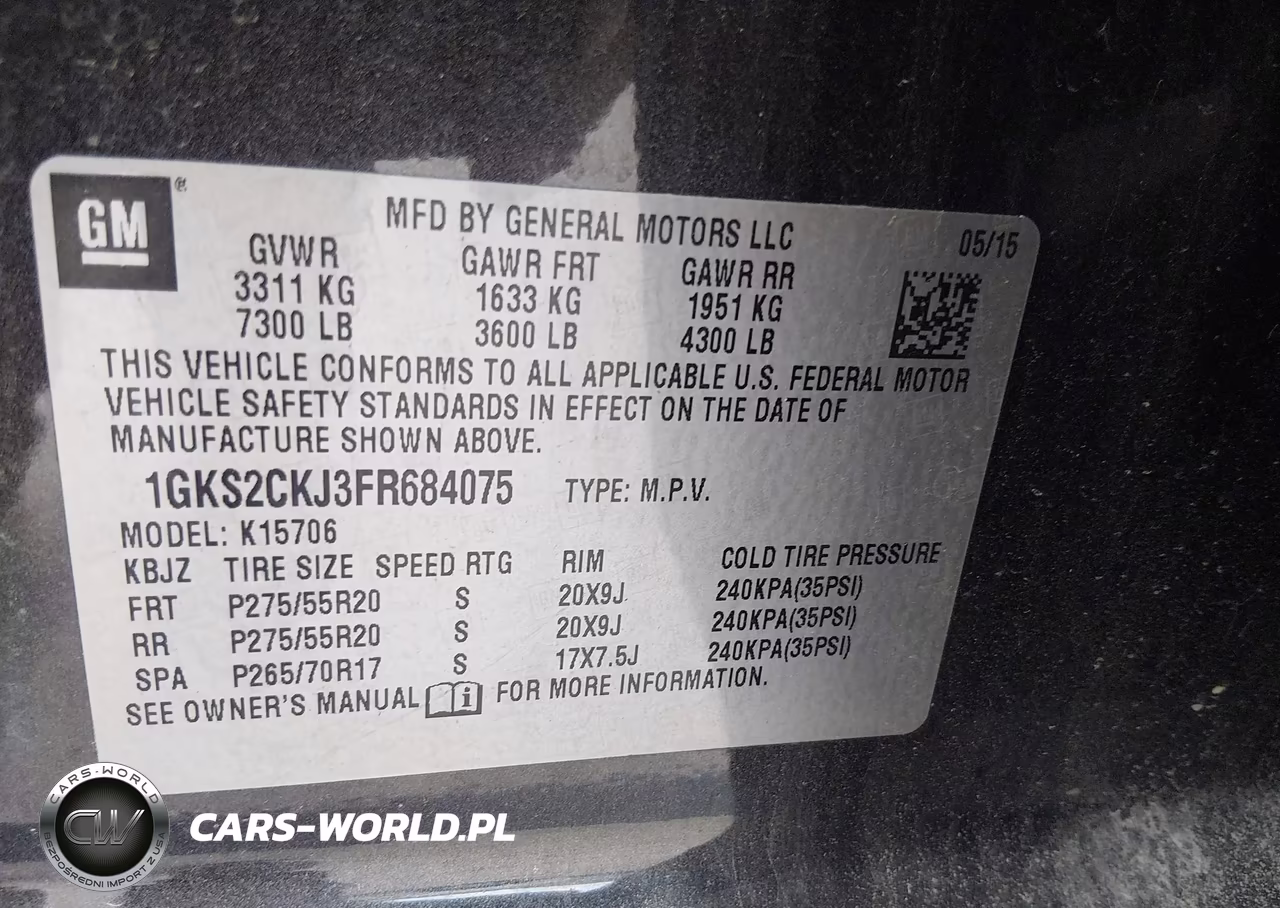 2015 GMC Yukon Denali VIN:1GKS2CKJ3FR684075 - 9