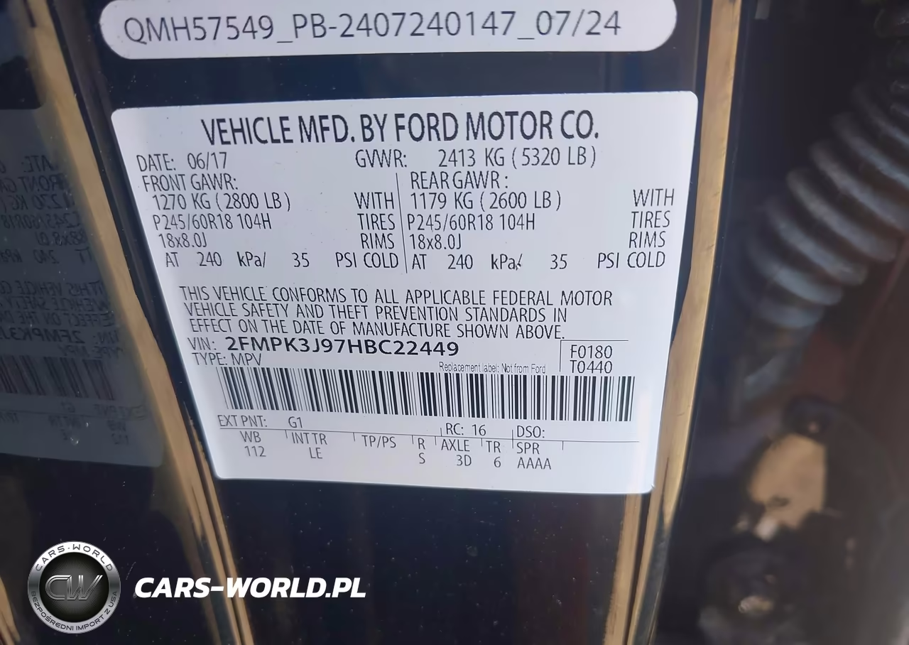 2017 Ford Edge Sel VIN:2FMPK3J97HBC22449 - 9