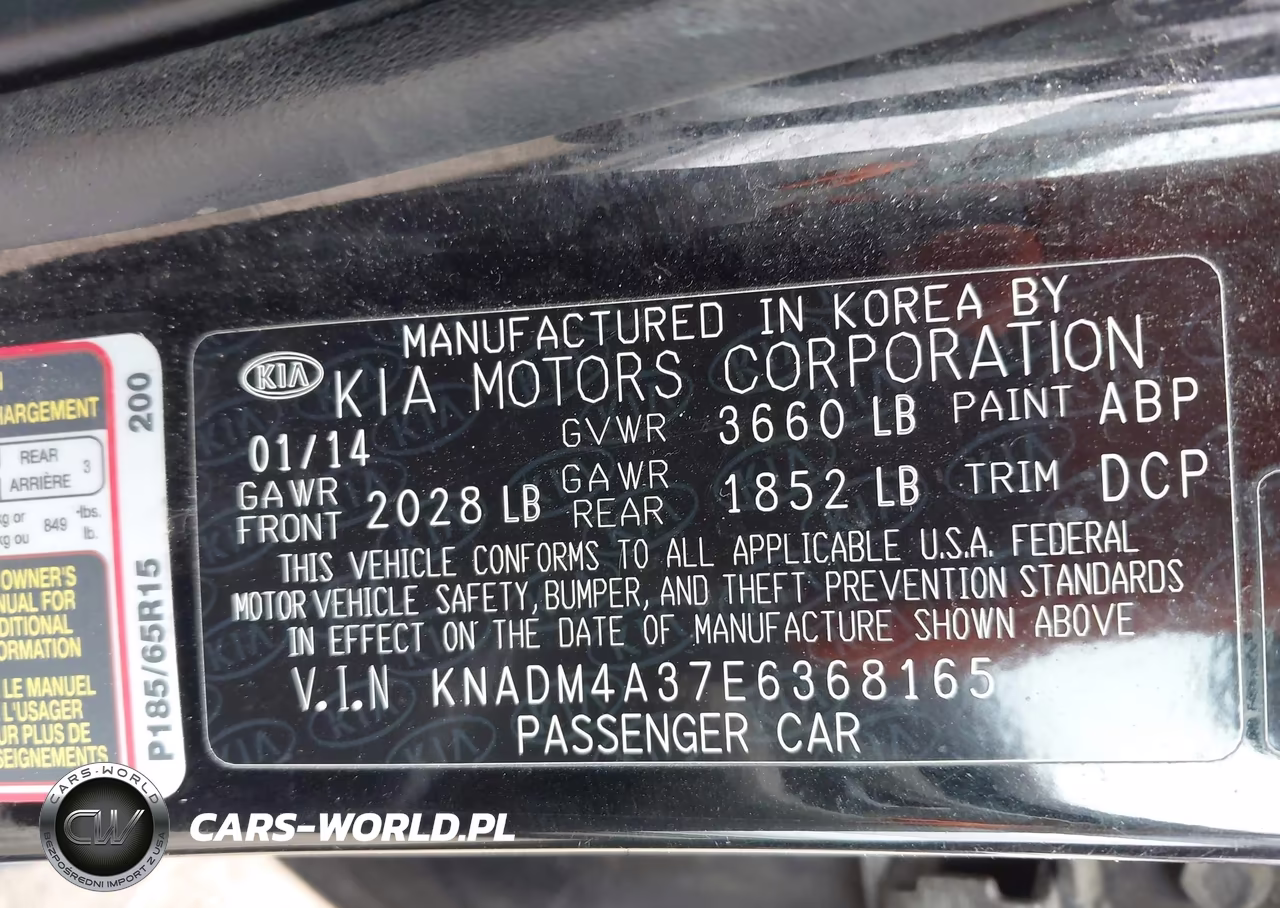 2014 Kia Rio Lx VIN:KNADM4A37E6368165 - 9