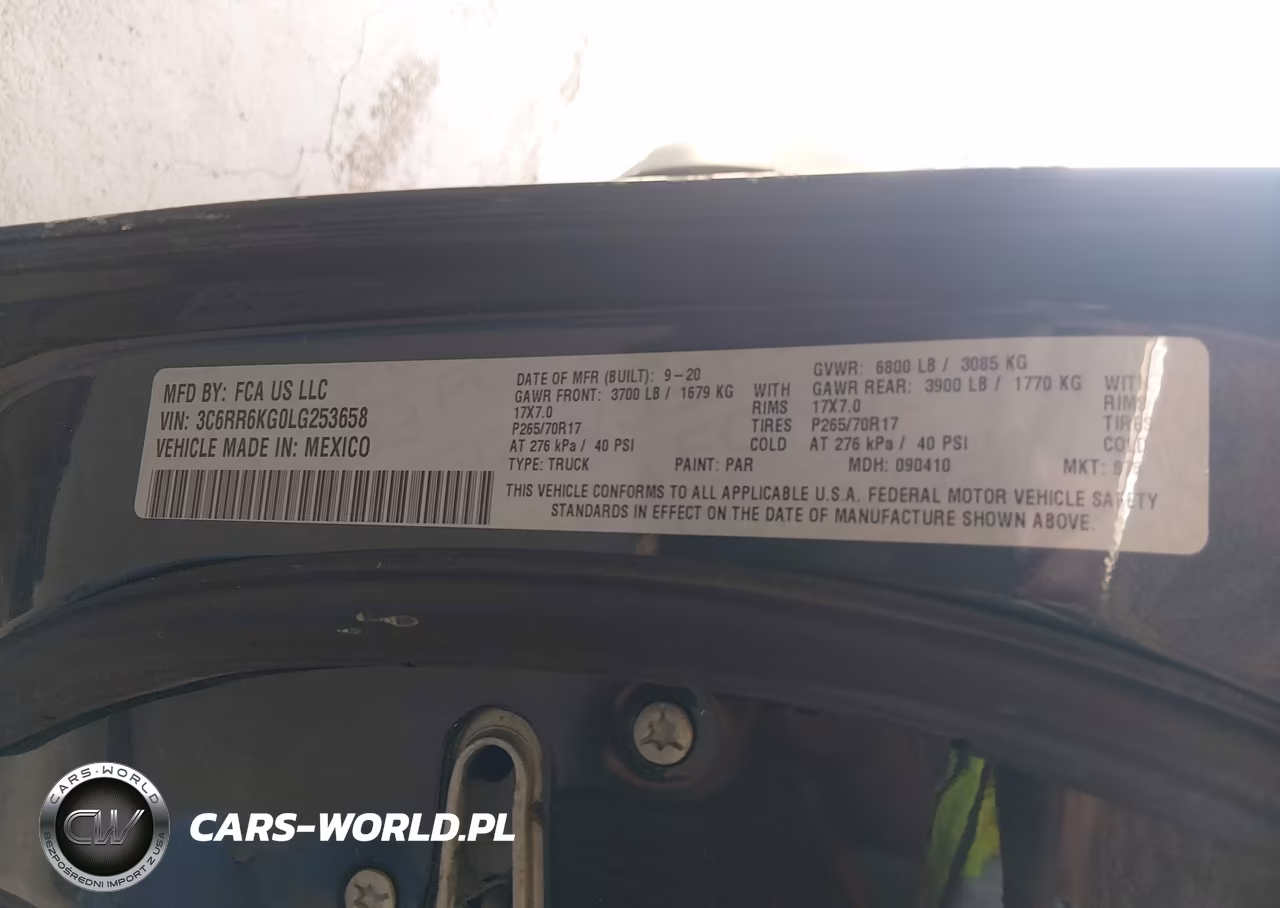 2020 Ram 1500 Classic Tradesman 4X2 5'7 Box VIN:3C6RR6KG0LG253658 - 9