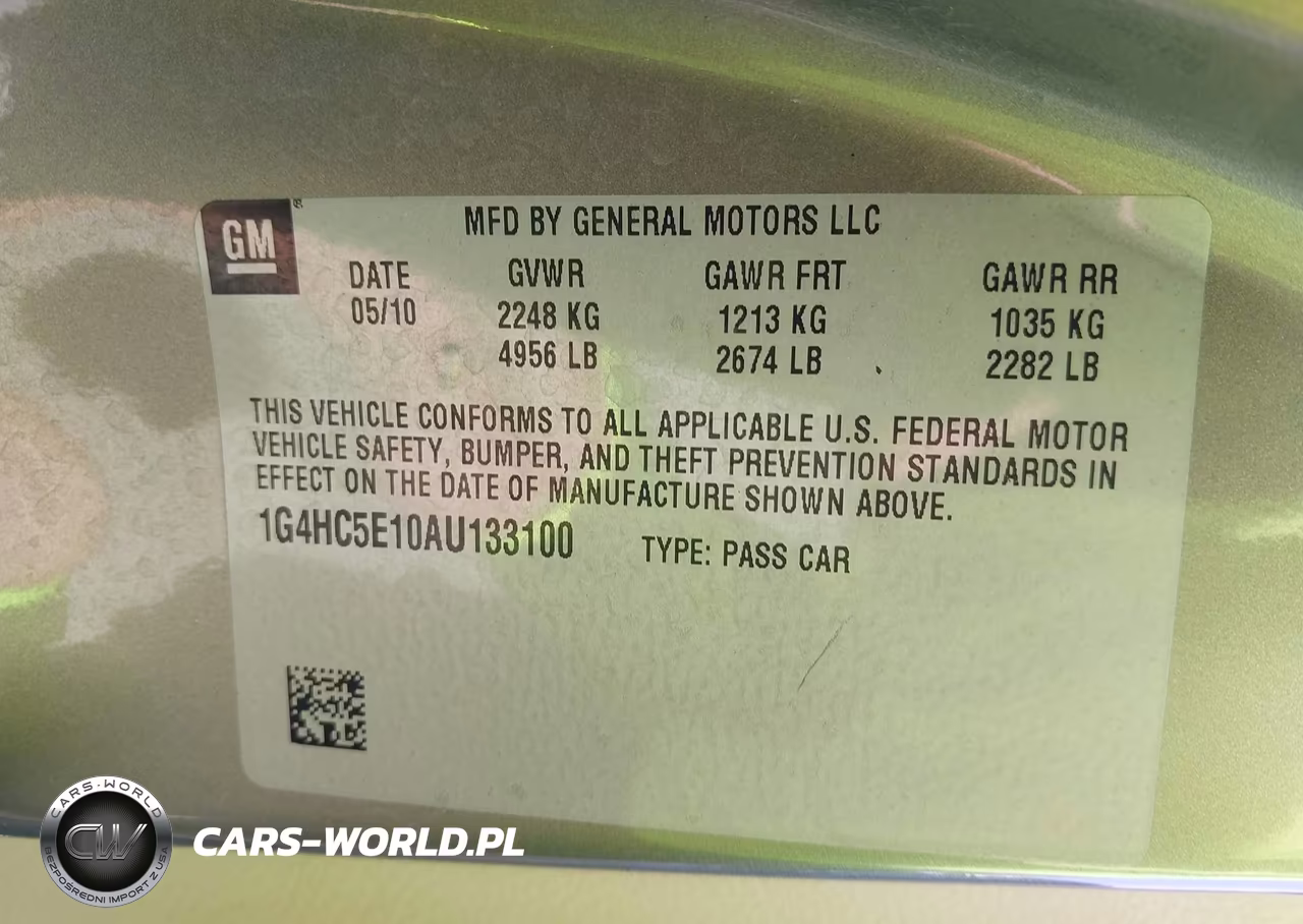 2010 Buick Lucerne Cxl VIN:1G4HC5E10AU133100 - 9