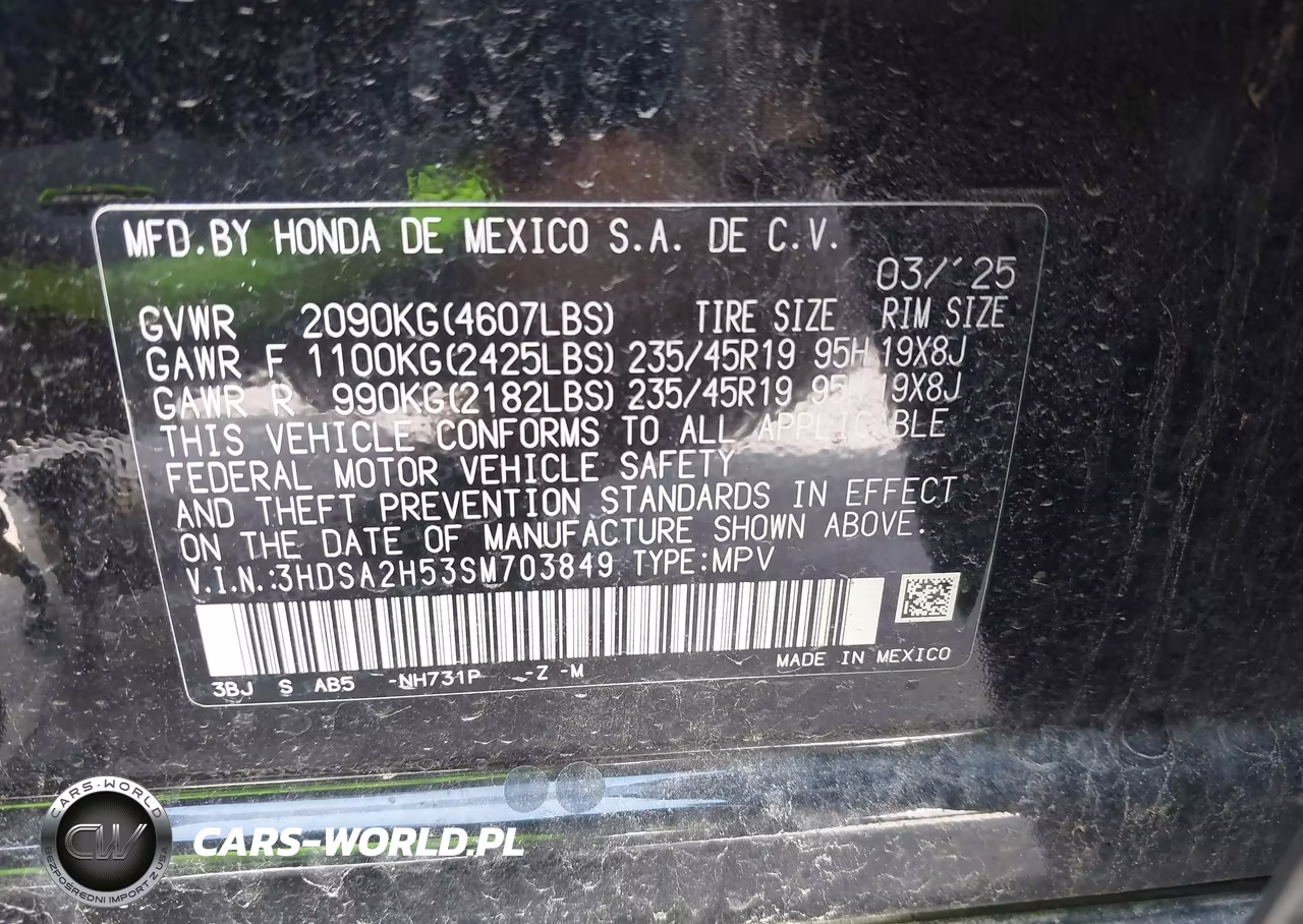 2025 Acura Adx A-Spec VIN:3HDSA2H53SM703849 - 9