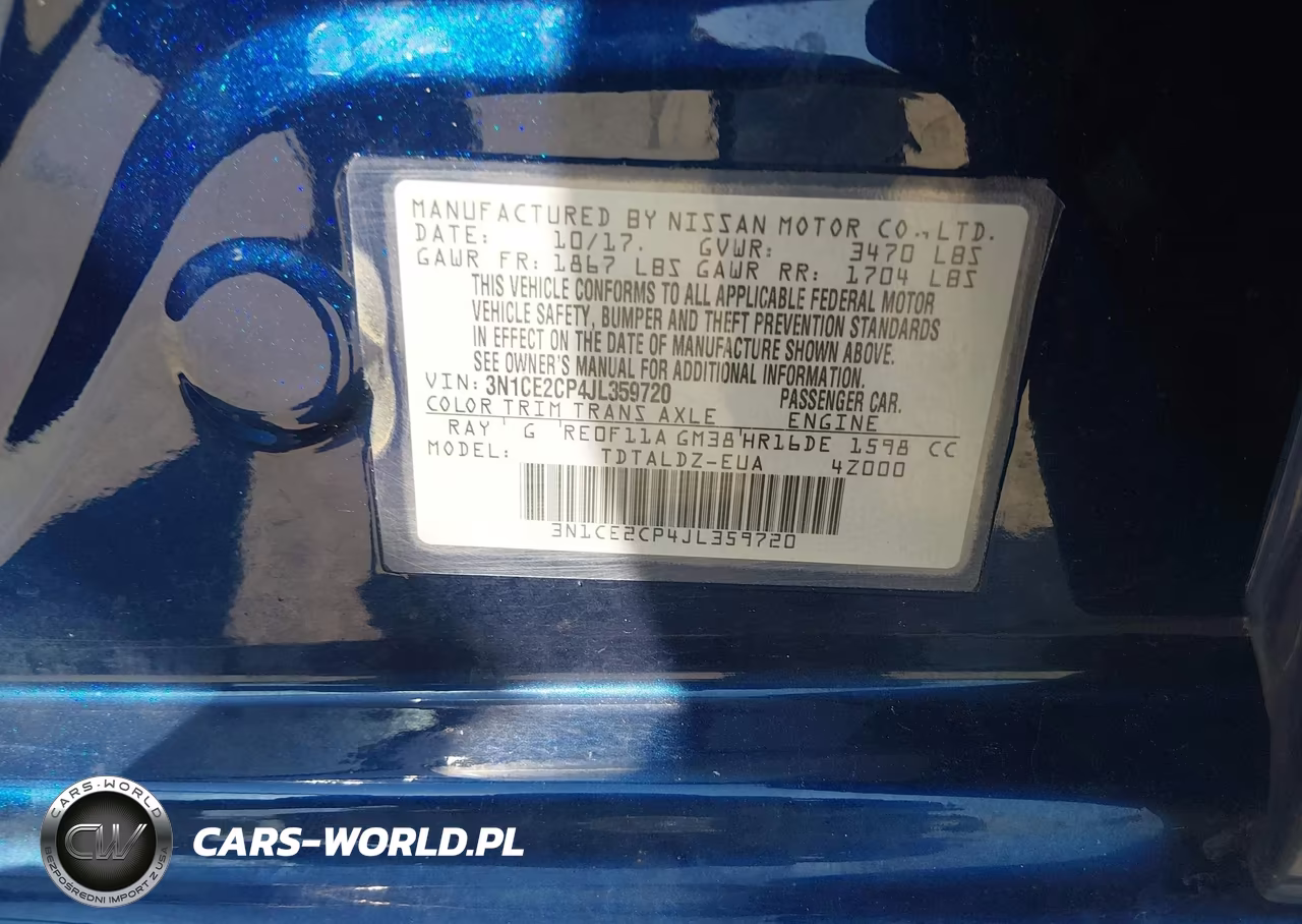 2018 Nissan Versa Note Sv VIN:3N1CE2CP4JL359720 - 9