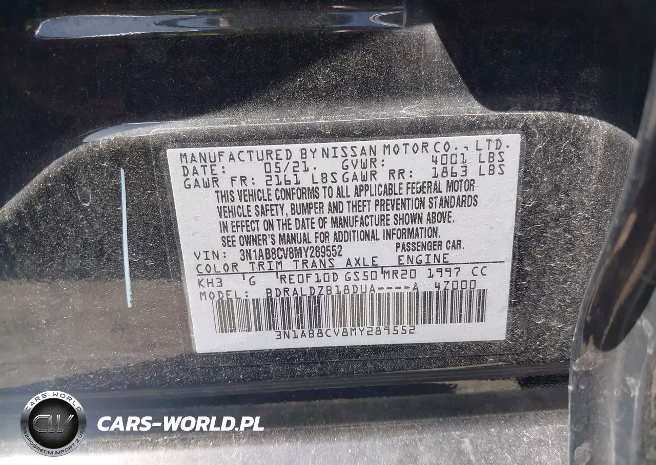 2021 Nissan Sentra Sv Xtronic Cvt VIN:3N1AB8CV8MY289552 - 9