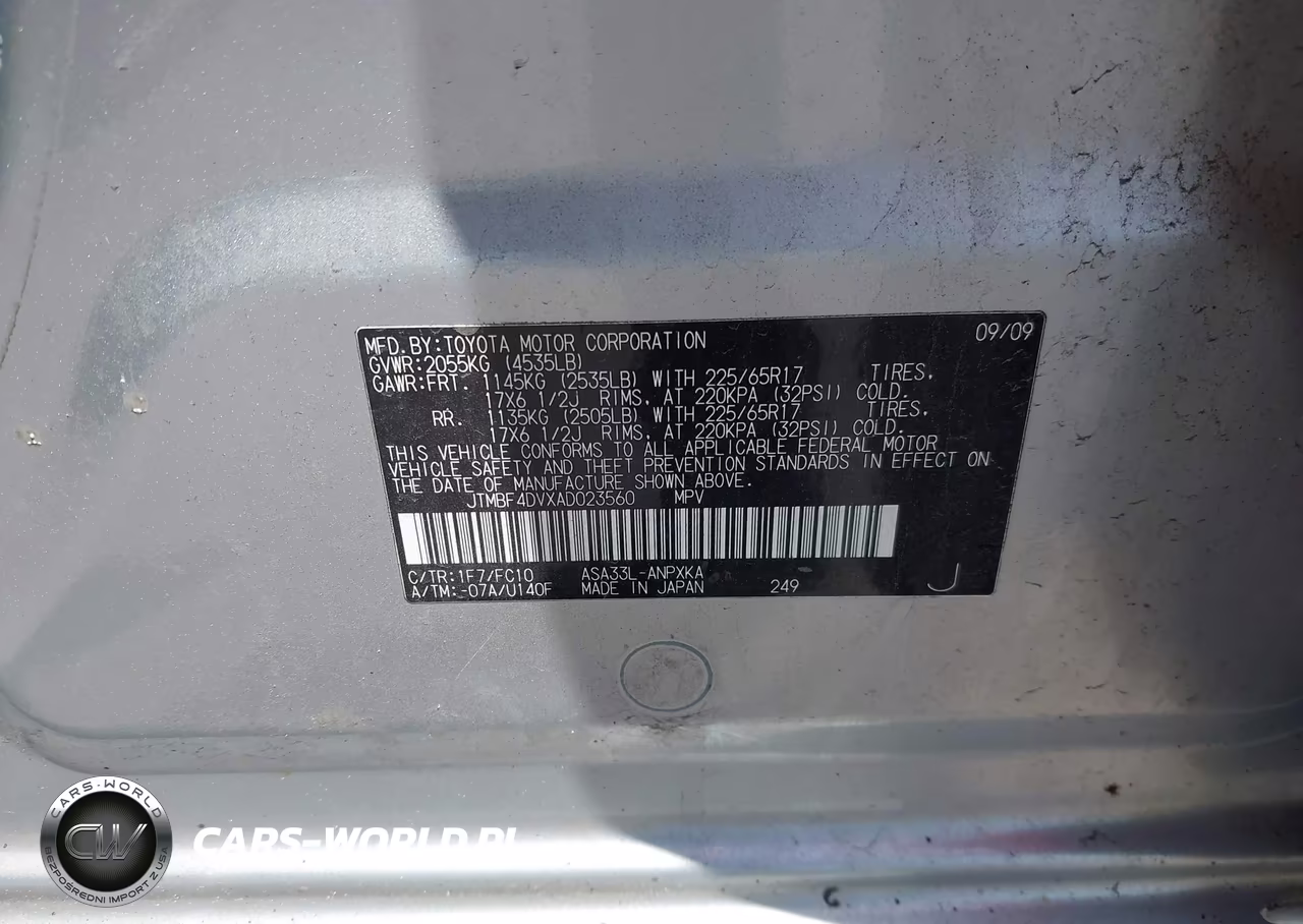 2010 Toyota Rav4 VIN:JTMBF4DVXAD023560 - 9